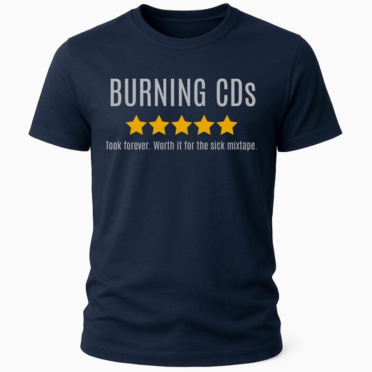 BURNING CD REVIEW T-SHIRT