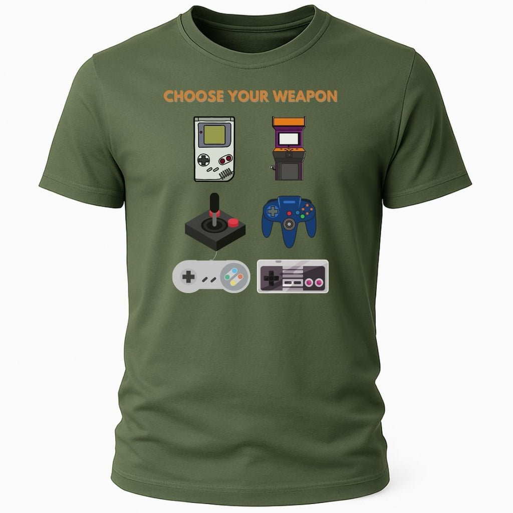 CHOOSE YOUR WEAPON T-SHIRT