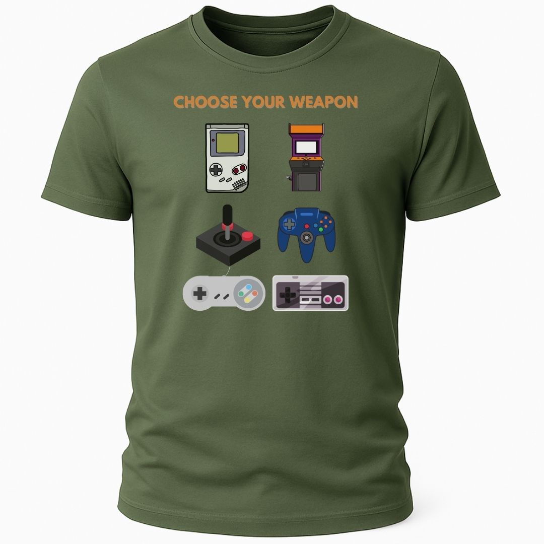 CHOOSE YOUR WEAPON T-SHIRT